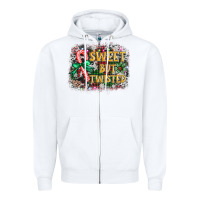 White sweet but twisted Zipper Hoodie - AdoDesignShop