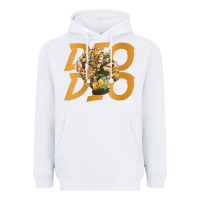 White jojo bizarre Heavyweight Hoodie - DesigneFamous