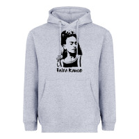 Heather Grey frida kahlo Heavyweight Hoodie - DesigneFamous