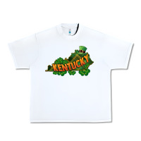 White Kentucky map St. Patrick's Day Urban Heavy Tee - FaDigitalArtStudio