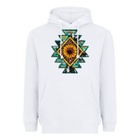 White aztec leopard sunflower Heavyweight Hoodie - JahusDesignShop