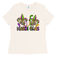 Bone mardi gras skeleton hands  fleur de lis Ladies Tee - OliviaCreatesArt