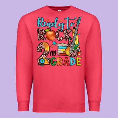 Ready To Rock 2nd Grade Premium Sweatshirt Designed By Jahusdesignshop