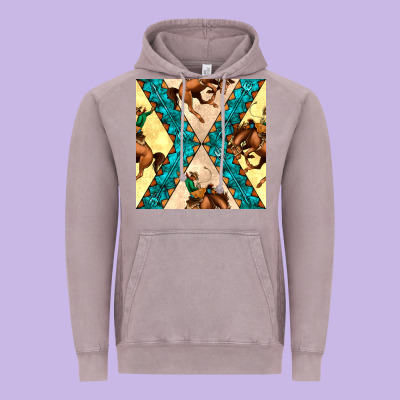 Native American Aztec Seamless Pattern 6 Vintage Hoodie Designed By Bundleandbundleshop