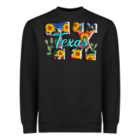 Black texas tx serape sunflower cowhide Heavyweight Sweatshirt - AdoDesignShop
