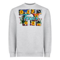 Heather Grey texas tx serape sunflower cowhide Heavyweight Sweatshirt - AdoDesignShop