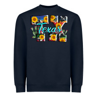 Navy texas tx serape sunflower cowhide Heavyweight Sweatshirt - AdoDesignShop