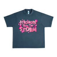 Midnight Navy stronger than the storm breast cancer Urban Heavy Tee - RanaPortraitStore