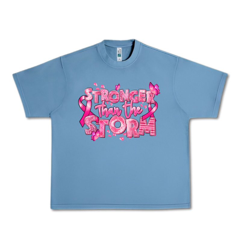 Stronger Than The Storm Breast Cancer Urban Heavy Tee by RanaPortraitStore | Teevron
