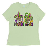Mardi Gras Skeleton Hands  Fleur De Lis Ladies Tee | Teevron
