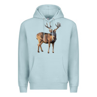Blue Mist Mule Buck Deer Premium Hoodie - LillyAllenDesigns