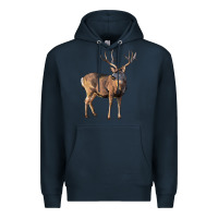 Navy Mule Buck Deer Premium Hoodie - LillyAllenDesigns