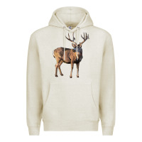 Oatmeal Heather Mule Buck Deer Premium Hoodie - LillyAllenDesigns