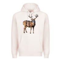 Pale Pink Mule Buck Deer Premium Hoodie - LillyAllenDesigns