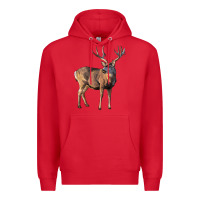Red Mule Buck Deer Premium Hoodie - LillyAllenDesigns