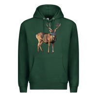 Sports Green Mule Buck Deer Premium Hoodie - LillyAllenDesigns