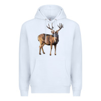 White Mule Buck Deer Premium Hoodie - LillyAllenDesigns