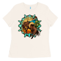 Bone gemstone cowboy Ladies Tee - OliviaCreatesArt