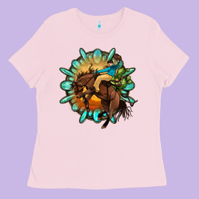 Gemstone Cowboy Ladies Tee Designed By Oliviacreatesart