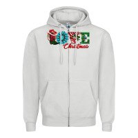 Dove Grey love christmas Zipper Hoodie - AdoDesignShop