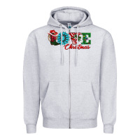 Heather Grey love christmas Zipper Hoodie - AdoDesignShop
