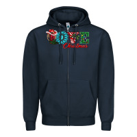 Navy love christmas Zipper Hoodie - AdoDesignShop