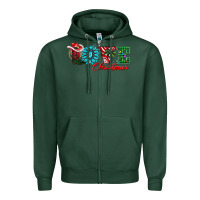 Sports Green love christmas Zipper Hoodie - AdoDesignShop