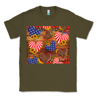 Army Green america heart Classic Tee - Artiststas