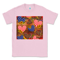 Bubblegum Pink america heart Classic Tee - Artiststas