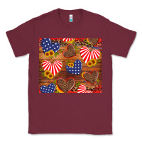 Burgundy america heart Classic Tee - Artiststas