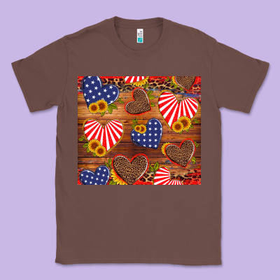 America Heart Classic Tee Designed By Artiststas