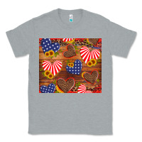 Heather Grey america heart Classic Tee - Artiststas
