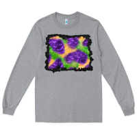 Heather Grey halloween spooky bat background Long Sleeve Tee - BundleAndBundleShop