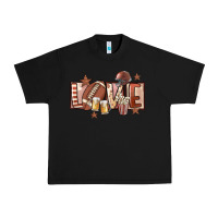 Black football love Urban Heavy Tee - FaDigitalArtStudio
