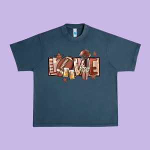 Football Love Urban Heavy Tee Designed By Fadigitalartstudio