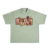 Oil Green football love Urban Heavy Tee - FaDigitalArtStudio