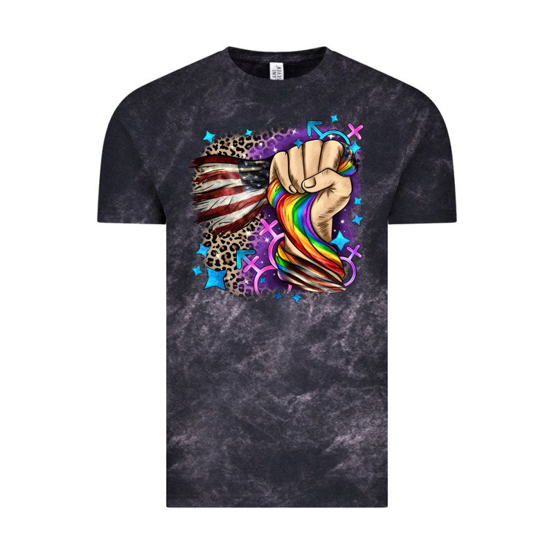 Lgbtq+ And American Flag Vintage Tee by FaDigitalArtStudio | Teevron