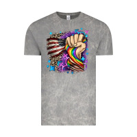 Cloud Rock LGBTQ+ and American flag Vintage Tee - FaDigitalArtStudio