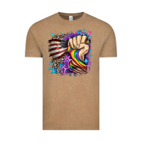 Vintage Coffee LGBTQ+ and American flag Vintage Tee - FaDigitalArtStudio