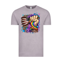 Vintage Zinc LGBTQ+ and American flag Vintage Tee - FaDigitalArtStudio