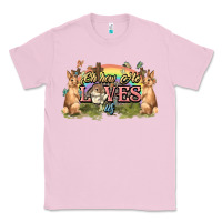 Bubblegum Pink Oh how he loves us cross Easter Day Classic Tee - HowdyJamesFarm