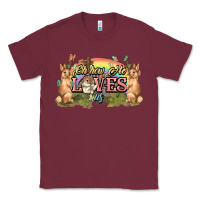 Burgundy Oh how he loves us cross Easter Day Classic Tee - HowdyJamesFarm