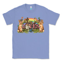 Colony Blue Oh how he loves us cross Easter Day Classic Tee - HowdyJamesFarm