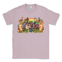 Lilac Oh how he loves us cross Easter Day Classic Tee - HowdyJamesFarm