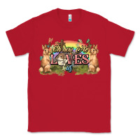 Red Oh how he loves us cross Easter Day Classic Tee - HowdyJamesFarm