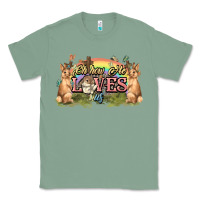 Sage Oh how he loves us cross Easter Day Classic Tee - HowdyJamesFarm