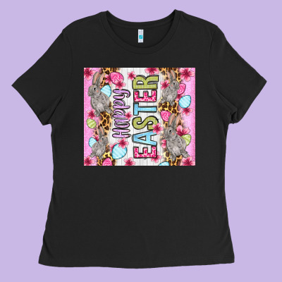 Happy Easter Bunnies Eggs 20oz Skinny Tumbler Ladies Tee Designed By Oliviacreatesart