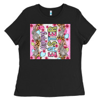 Black Happy Easter bunnies eggs 20oz skinny tumbler Ladies Tee - OliviaCreatesArt
