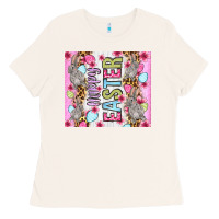 Bone Happy Easter bunnies eggs 20oz skinny tumbler Ladies Tee - OliviaCreatesArt