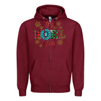 Burgundy it's noel y'all Zipper Hoodie - AdoDesignShop